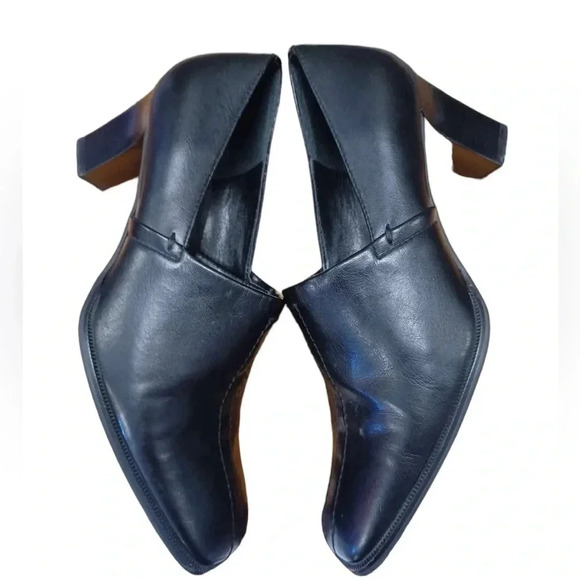 Franco Sarto Black Almond Toe Heels Size 6M - Picture 4 of 8